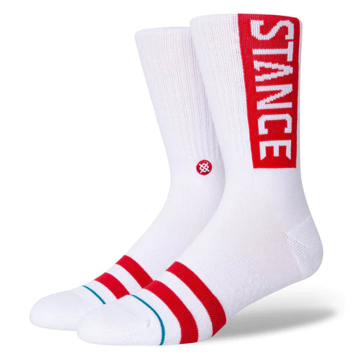 Stance socks OG Large white, white/red, black