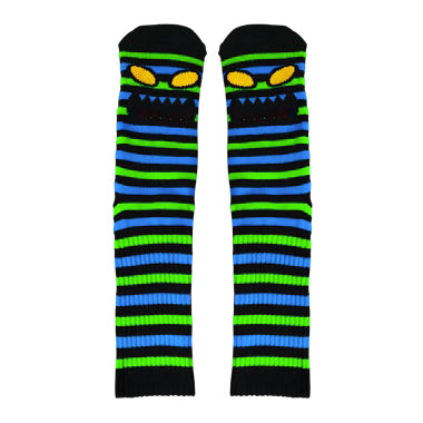 Toy Machine socks Mini Monster stripes neon green