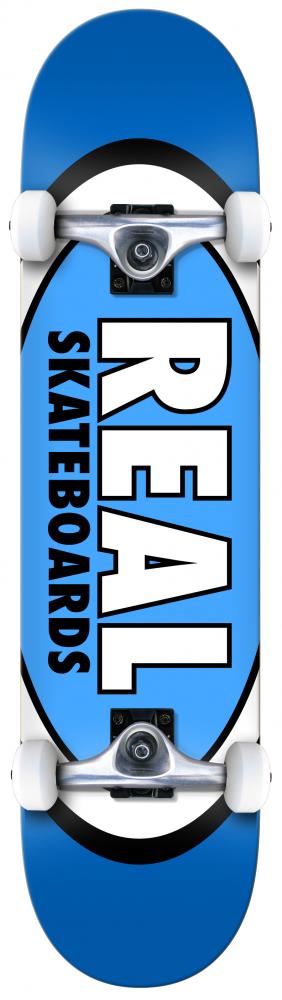 Real complete skateboard Classic Oval blue 7.75"