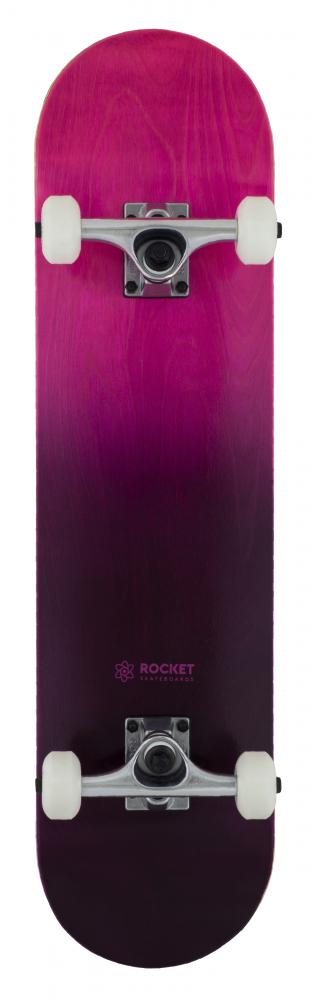 Rocket complete skateboard double dipped purple 7.75"