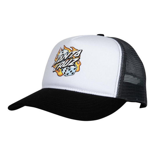 Santa Cruz Cap Flaming Dice Dot Meshback