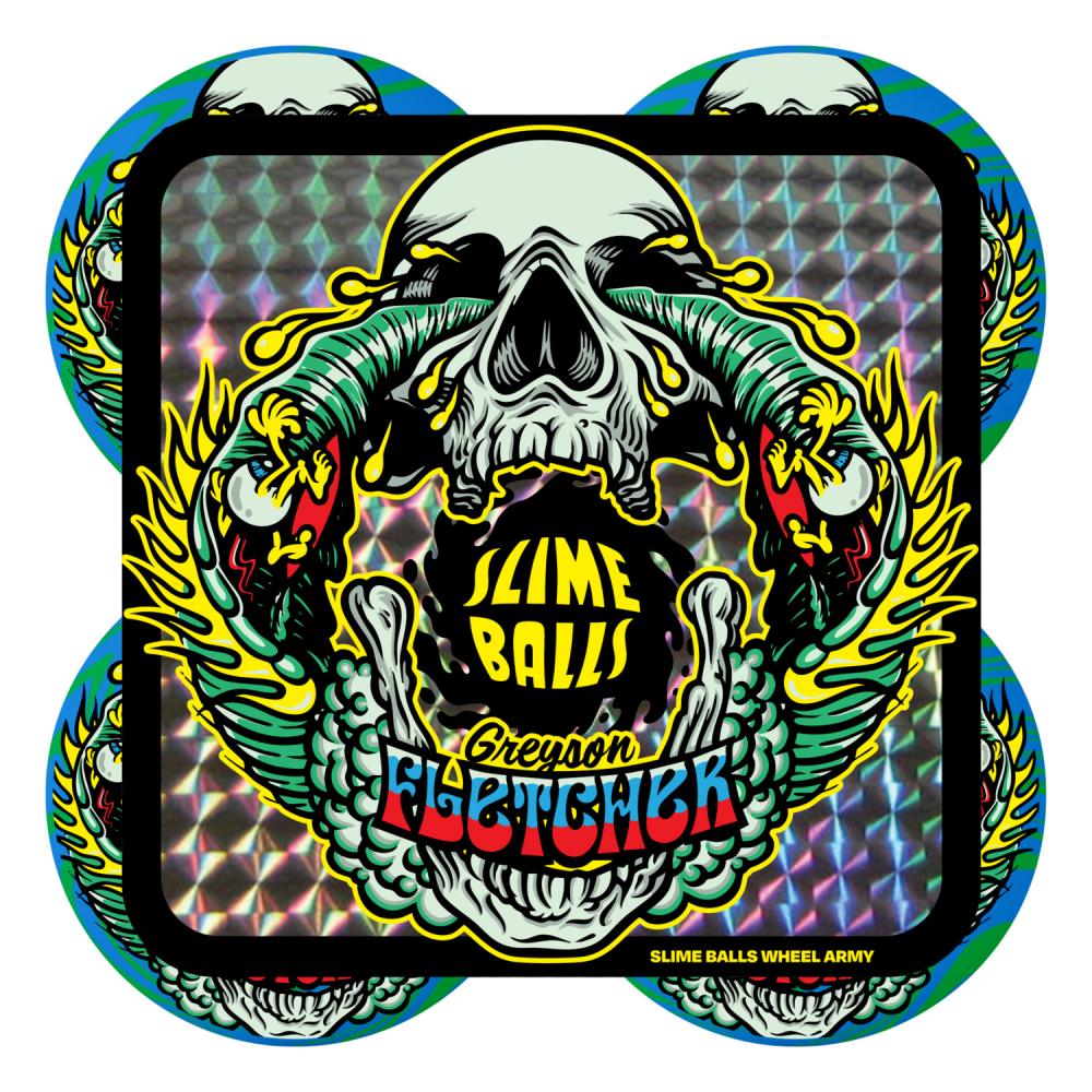 SlimeBalls Wheels Fletcher Guest Vomit 99a	Green / Blue Swirl	56 MM