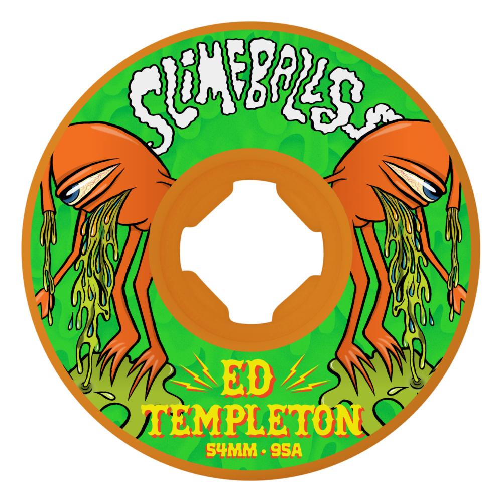 Slime Balls Wheels Templeton Vomit Hardline 95a	Orange  54 MM