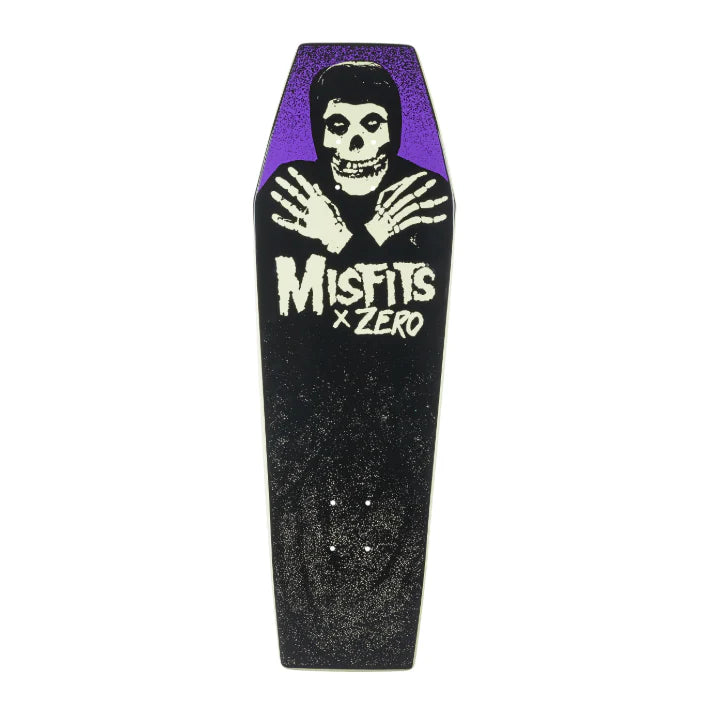 Zero Skateboard Deck Misfits Fiend Coffin GITD 9.5"