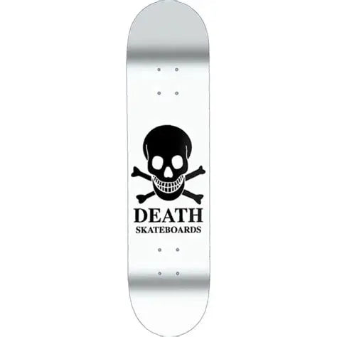 Death OG Skull Skateboard Deck White - 8.25"