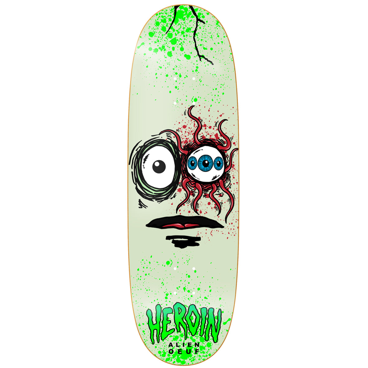Heroin Space Egg 3 Alien OEUF Skateboard Deck 10.0"