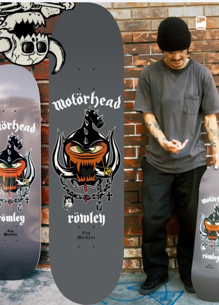 Toy Machine Skateboards Geoff Rowley Motorhead Skateboard Deck 8.5"