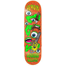 Heroin Skateboards Aaron Wilson Mutate Or Die Skateboard Deck 8.5
