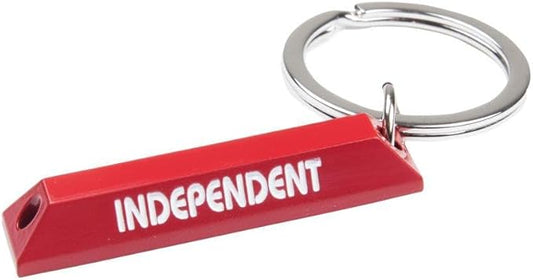 Independent red curb keyring