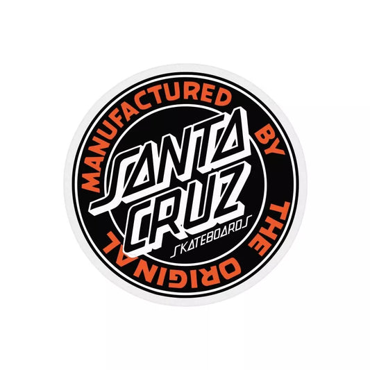 Santa Cruz MFG dot orange and black sticker 3"
