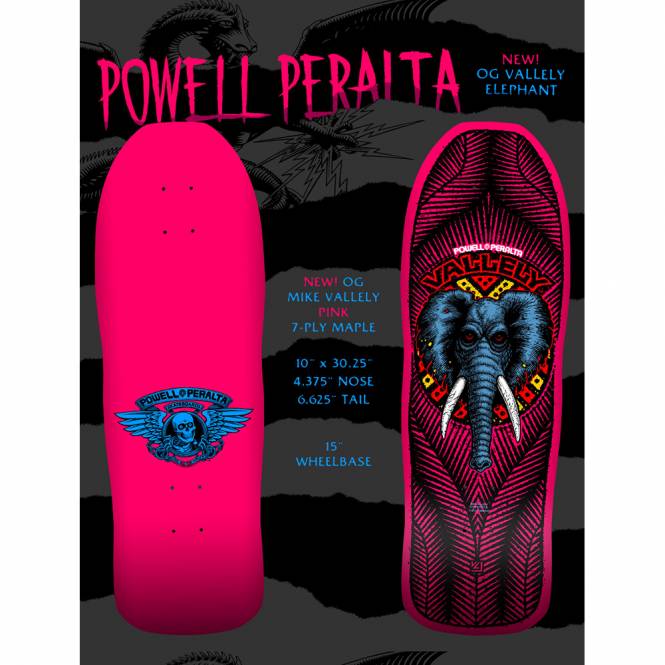 Powell Peralta Mike Vallely Elephant 10" PINK deck