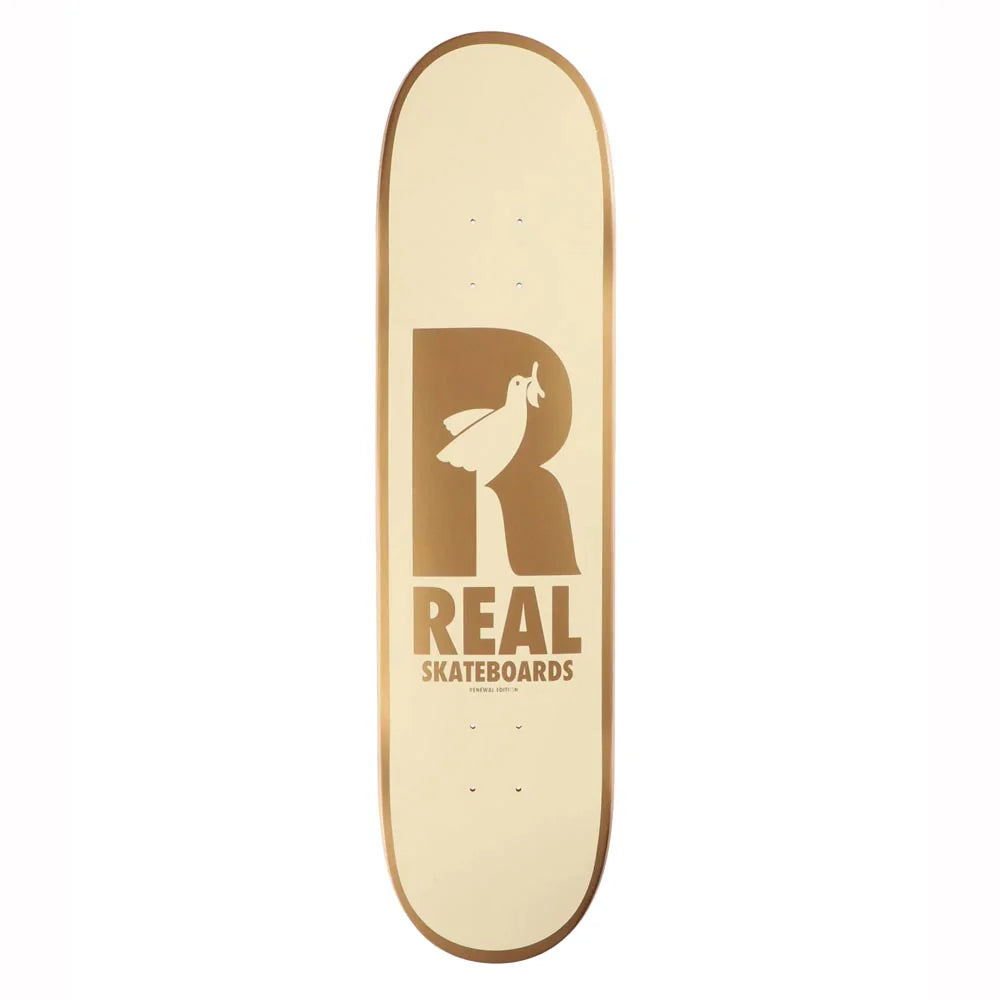 Real Renewal Doves deck gold/cream 8.38" FREE Griptape and Hardware