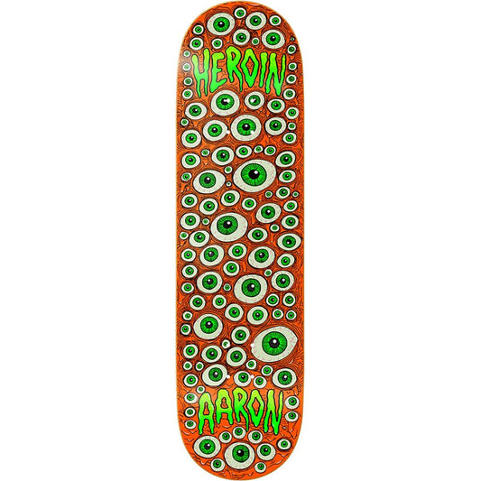 Heroin Skateboards Aaron Eyes Skateboard Deck Skateboard Deck 8.75”