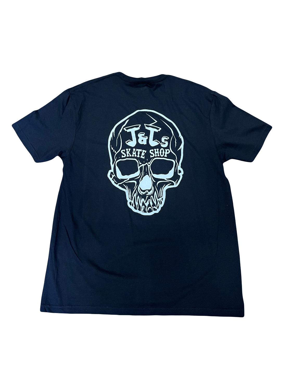 J and J's shop t-shirt Skull Black