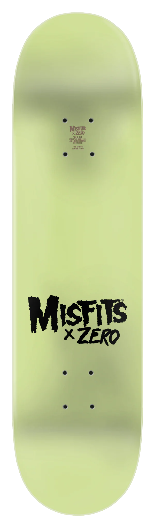 MISFITS - FIEND SKULL - GITD DIP 8.25" deck  GLOW