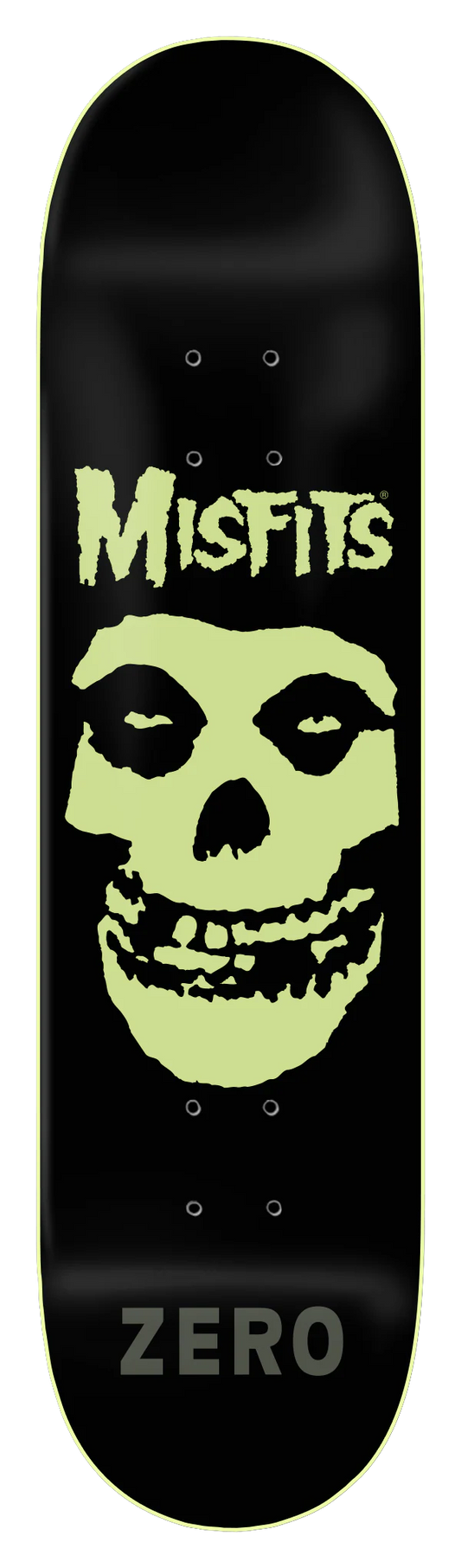 MISFITS - FIEND SKULL - GITD DIP 8.25" deck  GLOW