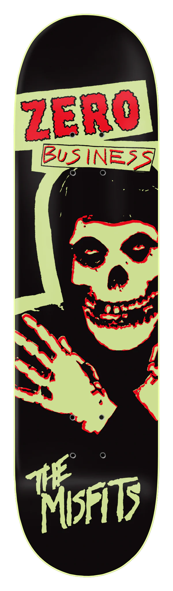 Zero Skateboard Deck Misfits Business GITD 8.5"