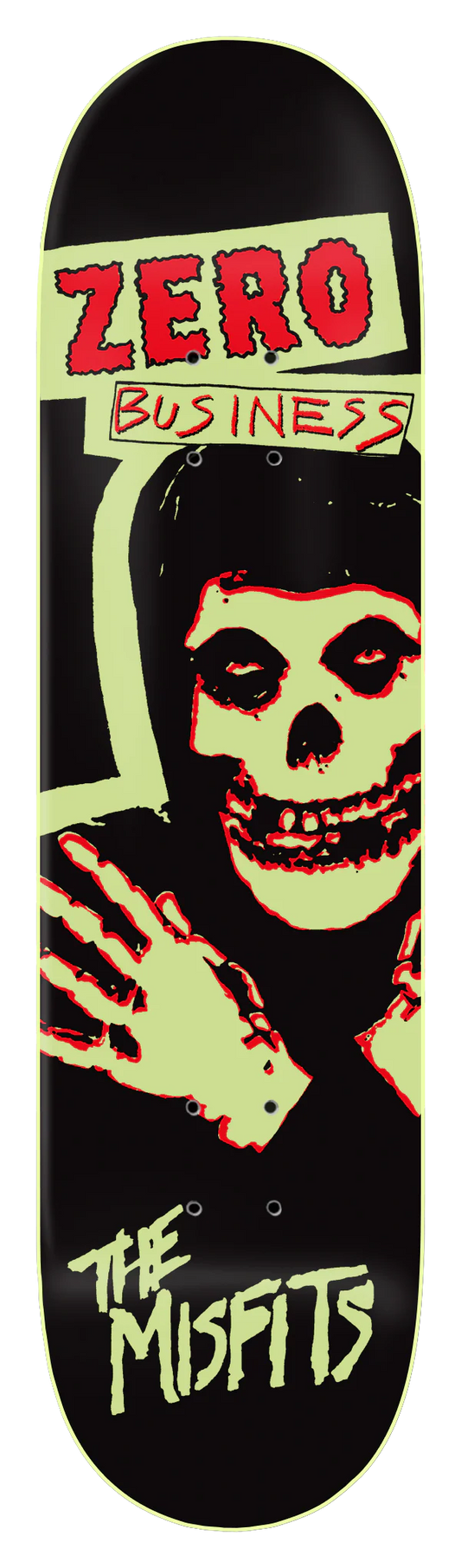 Zero Skateboard Deck Misfits Business GITD 8.5"